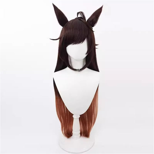 【In Stock】Game Umamusume:Pretty Derby Cosplay ドゥラメンテ Duramente Cosplay Wig With Ears and Tail