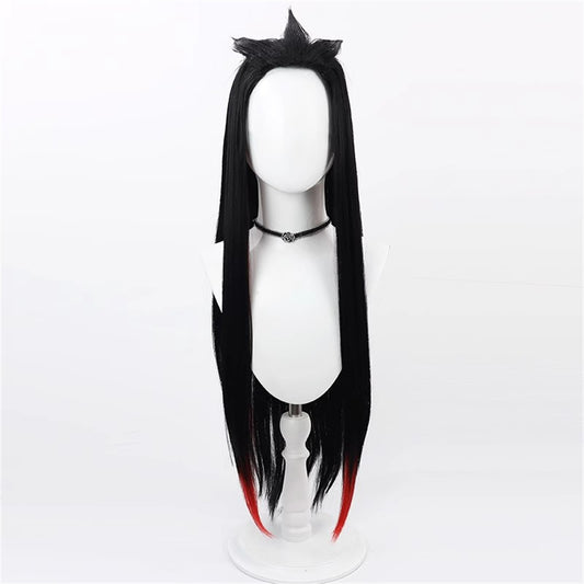【In Stock】Game League of Legends Cosplay Heartsteel Yone Cosplay Wig Black Color Hair