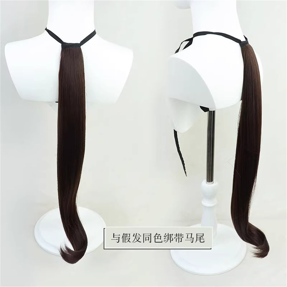【In Stock】Game Umamusume:Pretty Derby Cosplay ダイイチルビー Daiichi Ruby Cosplay Wig With Ears and Tail