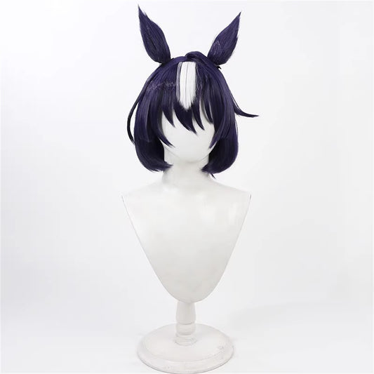 【In Stock】Game Umamusume:Pretty Derby Cosplay Wedding Bajia Crown Ceremony ヴィルシーナ Verxina Cosplay Wig With Ears and Tail