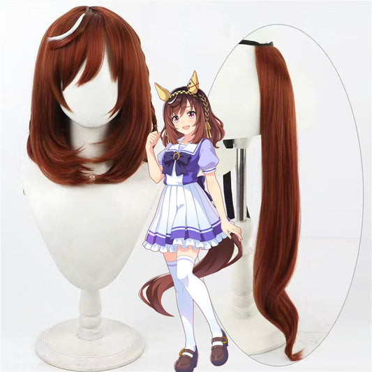 【In Stock】Game Umamusume:Pretty Derby Cosplay ブエナビスタ Buena Vista Cosplay Wig and Tail