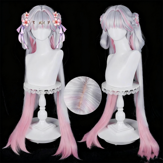 【In Stock】Game Wuthering Waves Cosplay Jinhsi Peach Blossom Cosplay Wig
