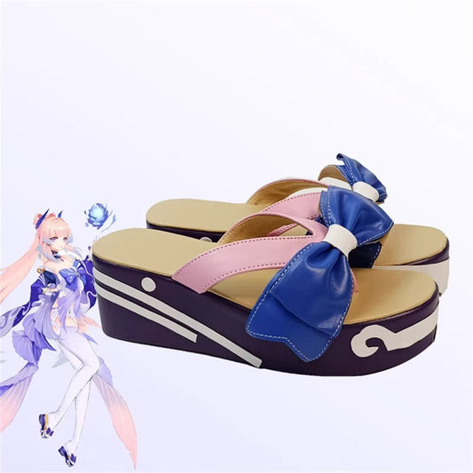 Game Genshin Impact Cosplay Sangonomiya Kokomi Cosplay Shoes - Cosplay Shoes Boots