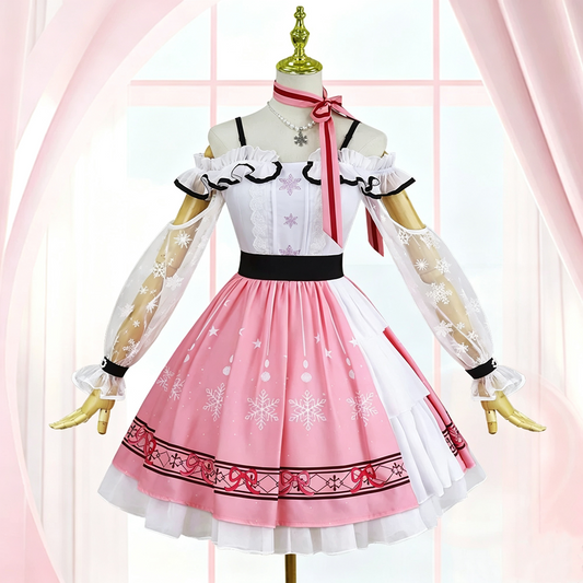 【In Stock】Game Infinity Nikki Cosplay Pink Dress Cosplay Costume Premium Edition