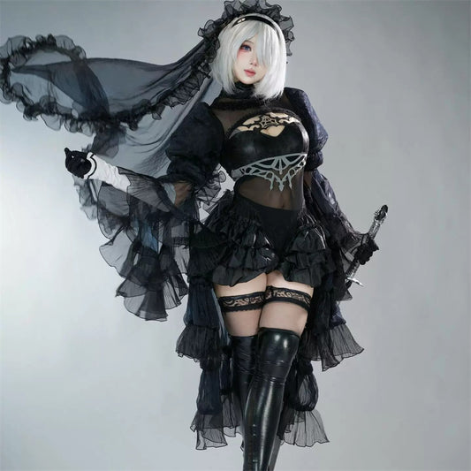 【In Stock】Game NieR: Automata Cosplay YoRHa No.2 Type B Cosplay Costume Plus Size
