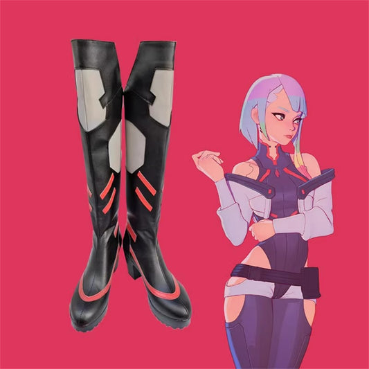 Anime Cyberpunk: Edgerunners Cosplay Lucy Cosplay Shoes High Heels Shoes Long Boots Shoes