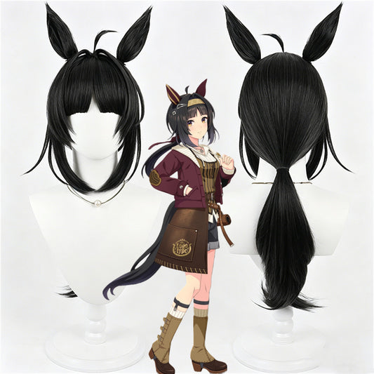 【In Stock】Game Umamusume:Pretty Derby Cosplay Logotype Cosplay Wig With Ears and Tail