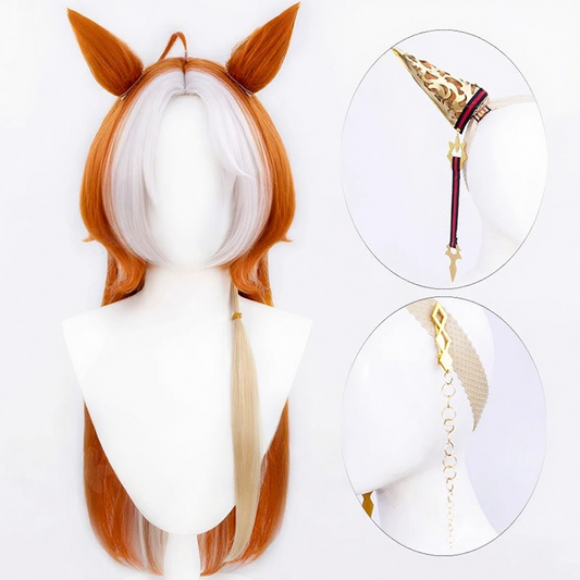 【In Stock】Game Umamusume:Pretty Derby Cosplay オルフェーヴル Orfevre Cosplay Wig With Ears and Tail