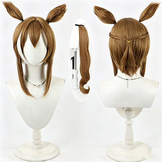 【In Stock】Game Umamusume:Pretty Derby Cosplay Over the Ocean シュヴァルグラン Cheval Grand Cosplay Wig With Ears and Tail