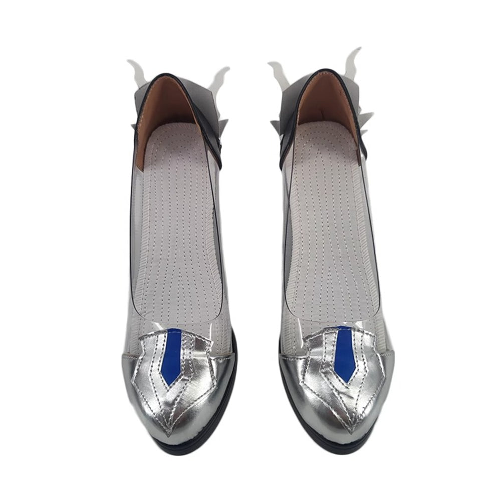 Game Genshin Impact Cosplay Eula Cosplay Shoes Transparent Color High Heels