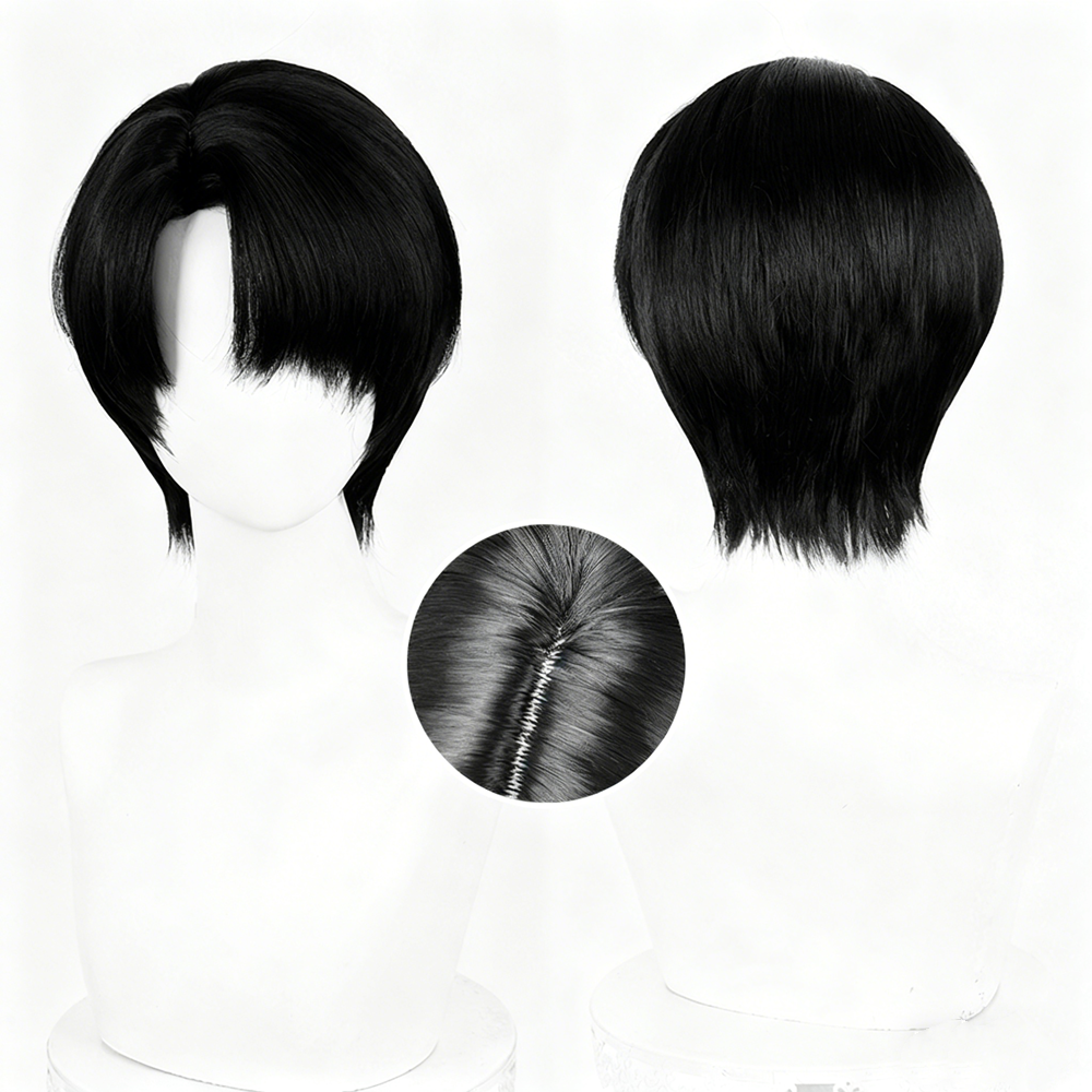 【In Stock】Anime Attack On Titan Cosplay Levi Ackerman Captain Levi Cosplay Wig