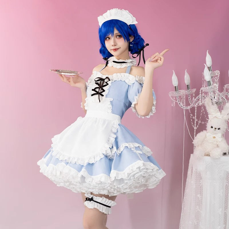 【In Stock】Anime Mermaid Melody Pichi Pichi Pitch Cosplay Hanon Hosho Maid Cosplay Costume