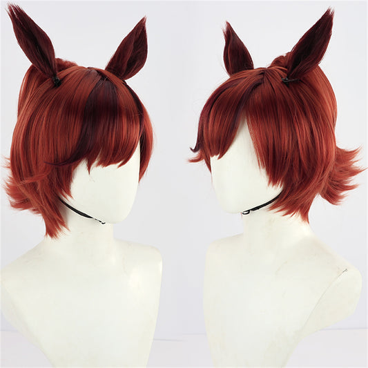 【In Stock】Game Umamusume:Pretty Derby Cosplay ナイスネイチャ Nice Nature Cheerleaders RUN&WIN Cosplay Wig With Ears and Tail