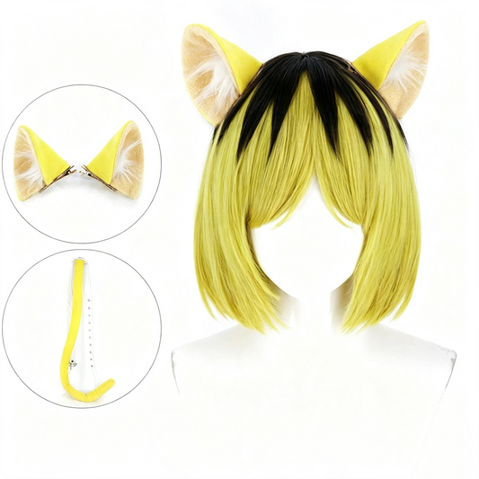 【In Stock】Anime Chainsmoker Cat Yani Neko ヤニねこ Cosplay Yakuko Etsushimaru Cosplay Wig