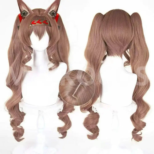 【In Stock】Game Arknights Cosplay Angelina the Mellow Wish Cosplay Wig - Wig Only - Cosplay Wigs