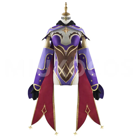 【In Stock】Game Genshin Impact Mona Megistus Astral Cute Sexy Enigmatic Astrologer Witch Bodysuit Cosplay Costume