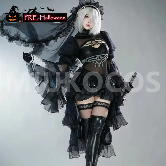 【In Stock】Game NieR: Automata Cosplay YoRHa No.2 Type B Cosplay Costume Plus Size - Cosplay Costumes