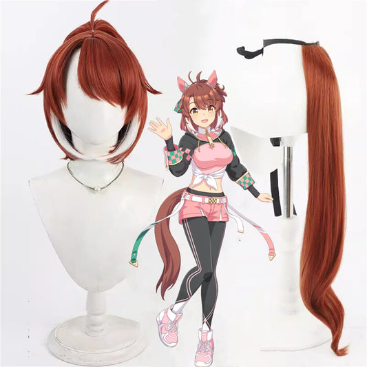 【In Stock】Game Umamusume:Pretty Derby Cosplay ユキノビジン Yukino Bijin Cosplay Wig and Tail