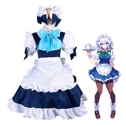 【In Stock】Game the Embodiment of Scarlet Devil Cosplay Izayoi Sakuya Maid Cosplay Costume Premium Edition