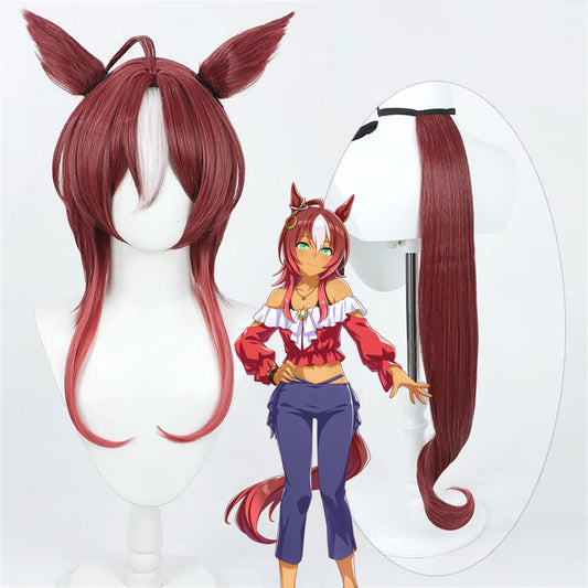 【In Stock】Game Umamusume:Pretty Derby Cosplay ダーレーアラビアン Darley Arabian Cosplay Wig With Ears and Tail