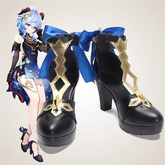 Game Genshin Impact Cosplay Twilight Blossom Ganyu Cosplay Shoes