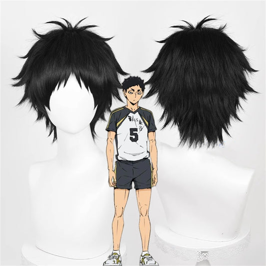 【In Stock】Anime Haikyu!! Cosplay Keiji Akaashi Cosplay Wig
