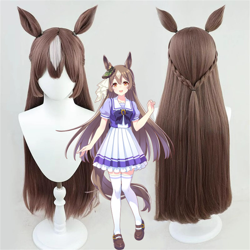 【In Stock】Game Umamusume:Pretty Derby Cosplay サトノダイヤモンド  Satono Diamond Cosplay Wig With Ears and Tail