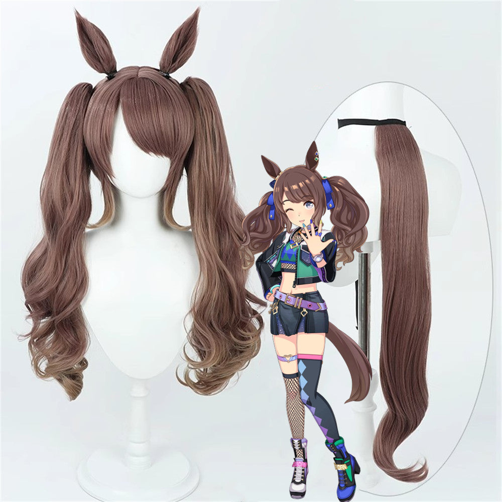 【In Stock】Game Umamusume:Pretty Derby Cosplay トーセンジョーダン Tosen Jordan Cosplay Wig With Ears and Tail