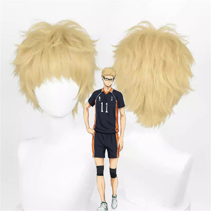 【In Stock】Anime Haikyu!! Cosplay Kei Tsukishima Cosplay Wig