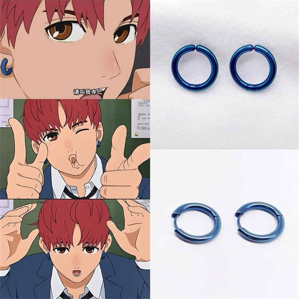 【In Stock】MiukoCosplay Anime Dandadan Cosplay Jin Enjoji Ear Rings Accessary Cosplay Prop