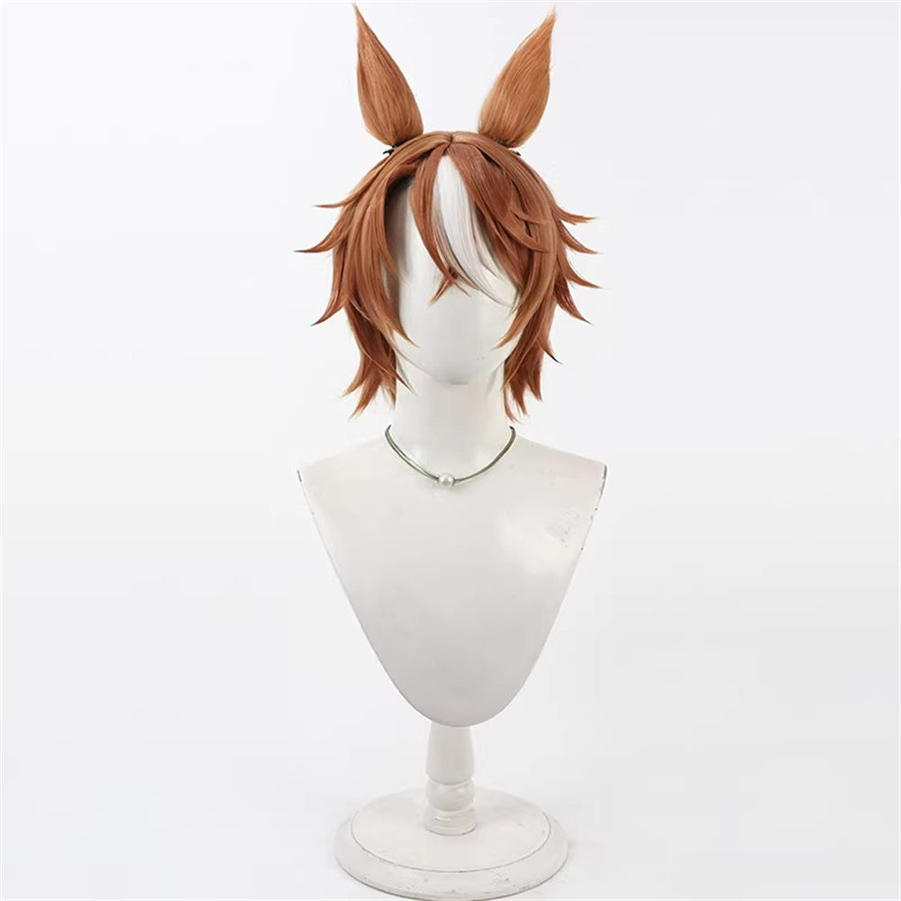 【In Stock】Game Umamusume:Pretty Derby Cosplay ディクタストライカ Dictus Striker Cosplay Wig With Ears and Tail