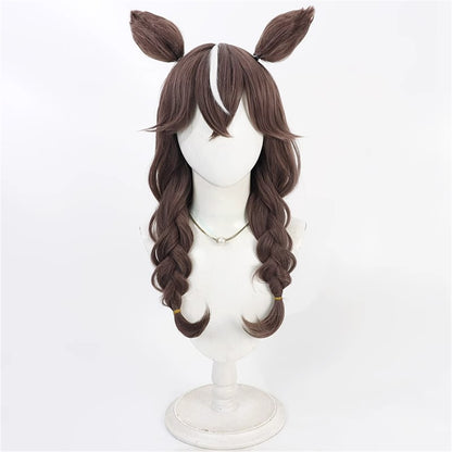 【In Stock】Game Umamusume:Pretty Derby Cosplay カレンブーケドール Curren Bouquetd'or Cosplay Wig With Ears and Tail