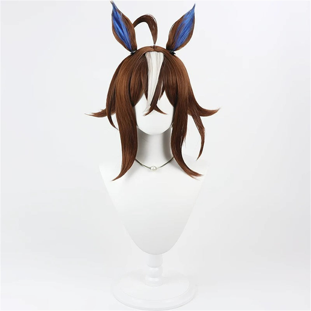 【In Stock】Game Umamusume:Pretty Derby Cosplay Epiphaneia Cosplay Wig With Ears and Tail