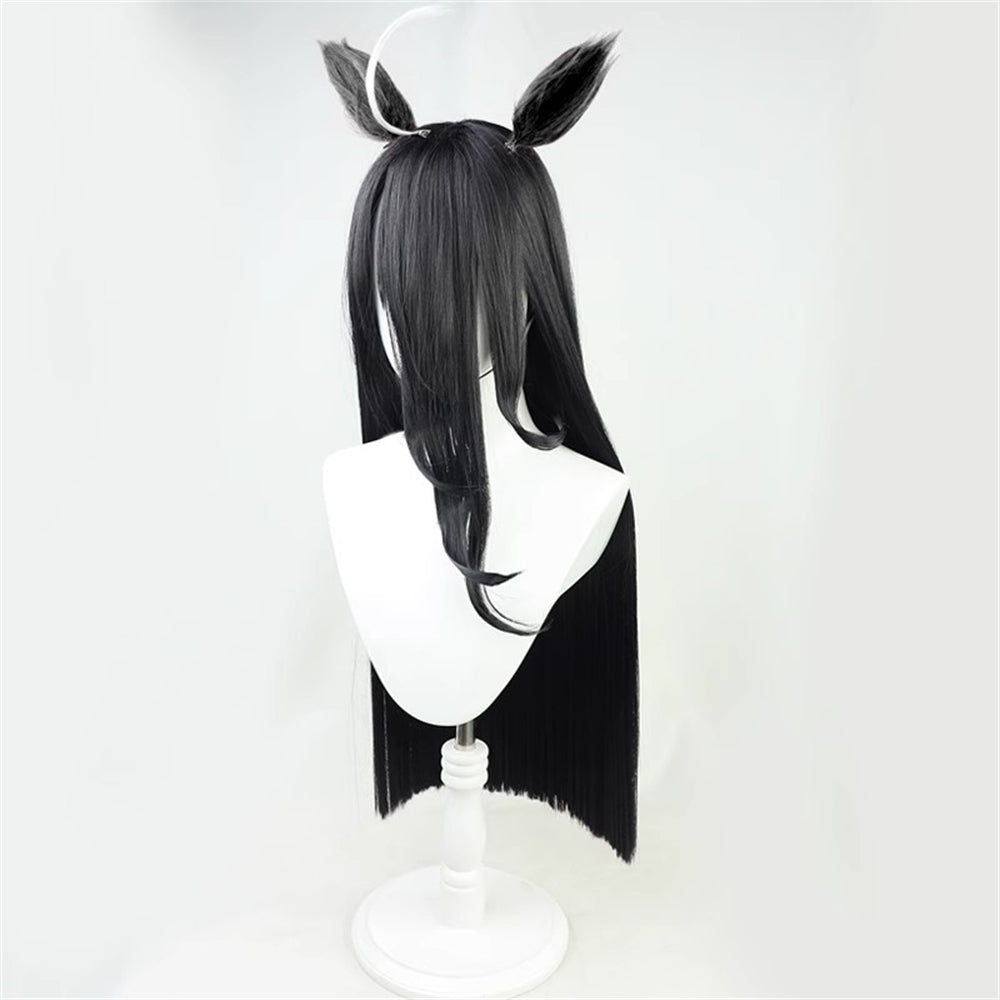 【In Stock】Game Umamusume:Pretty Derby Cosplay マンハッタンカフェ Manhattan Cafe Cosplay Wig With Ears and Tail