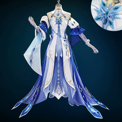 【In Stock】Game Genshin Impact Cosplay Anastasia Feodorovna Snezhnaya Tsaritsa Cosplay Costume