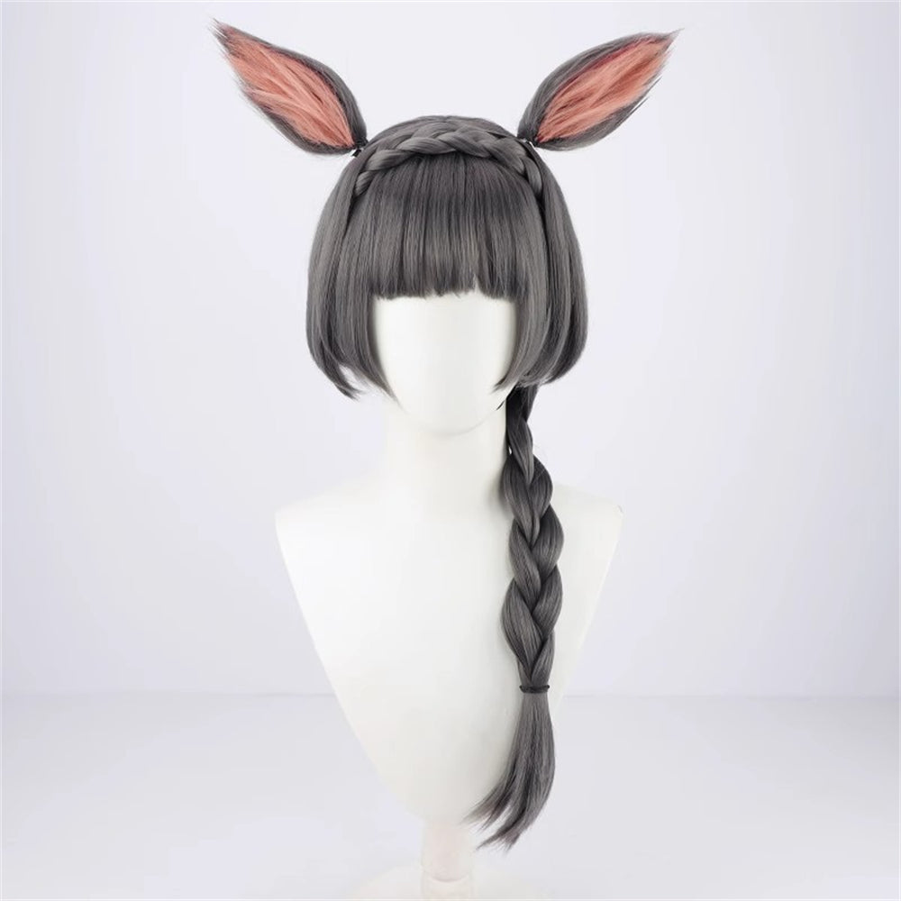 【In Stock】Game Umamusume:Pretty Derby Cosplay ゼンノロブロイ Zenno Rob Roy Cosplay Wig With Ears and Tail