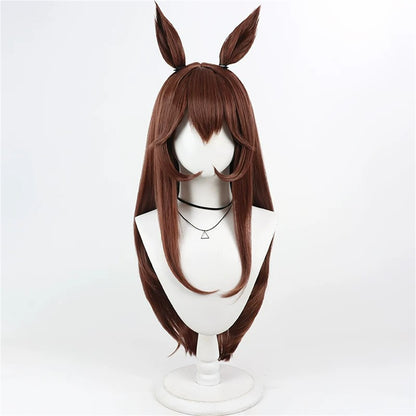 【In Stock】Game Umamusume:Pretty Derby Cosplay Gentildonna ジェンティルドンナ Cosplay Wig With Ears and Tail