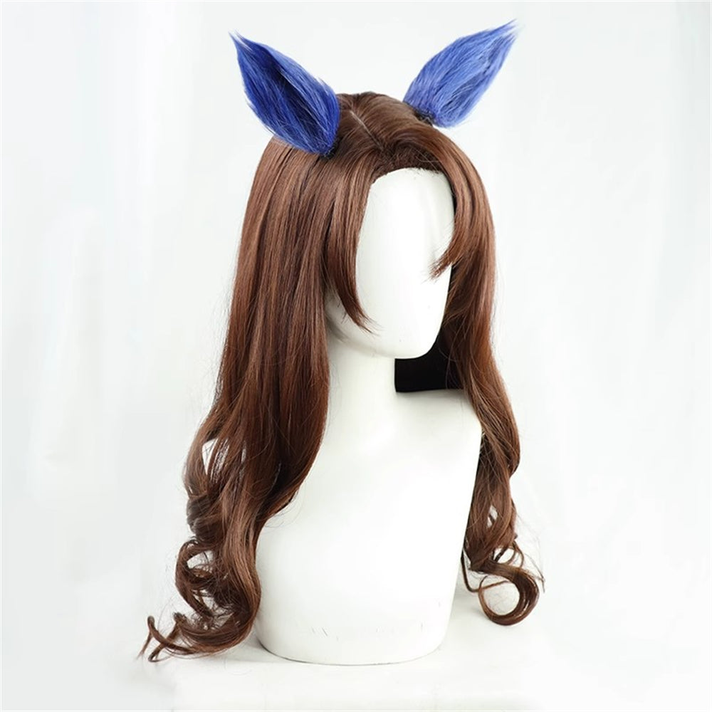 【In Stock】Game Umamusume:Pretty Derby Cosplay キングヘイロー King Halo Cosplay Wig With Ears and Tail