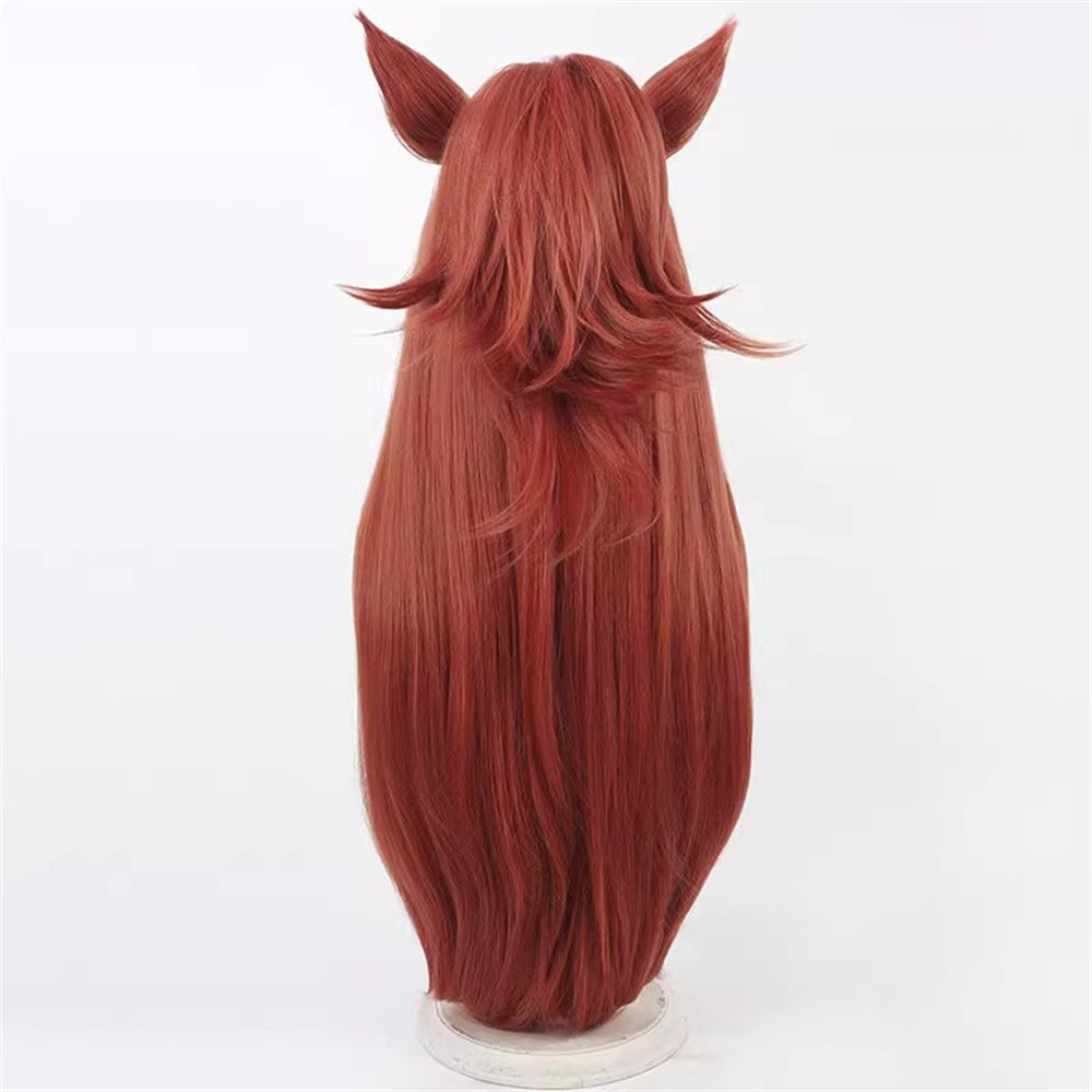 【In Stock】Game Umamusume:Pretty Derby Cosplay バブルガムフェロー Bubble Gum Fellow Cosplay Wig With Ears and Tail