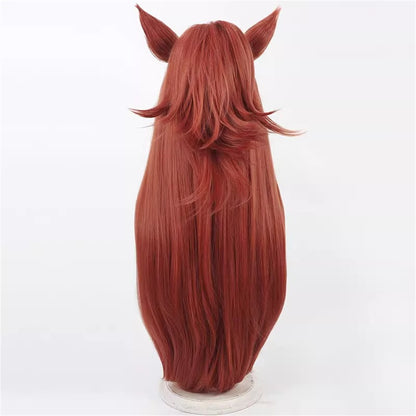 【In Stock】Game Umamusume:Pretty Derby Cosplay バブルガムフェロー Bubble Gum Fellow Cosplay Wig With Ears and Tail