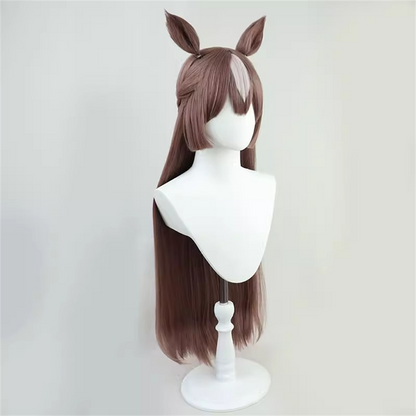 【In Stock】Game Umamusume:Pretty Derby Cosplay サトノダイヤモンド  Satono Diamond Cosplay Wig With Ears and Tail