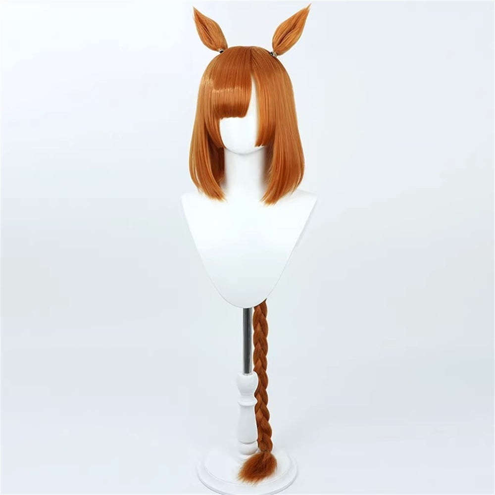 【In Stock】Game Umamusume:Pretty Derby Cosplay イクノディクタス Ikuno Dictus Cosplay Wig With Ears and Tail