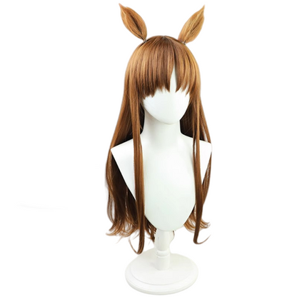 【In Stock】Game Umamusume:Pretty Derby Cosplay グラスワンダー Grass Wonder Cosplay Wig With Ears and Tail