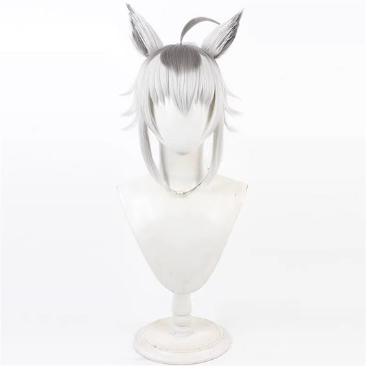 【In Stock】Game Umamusume:Pretty Derby Cosplay Cinderella Gray (manga) Cosplay Wig With Ears and Tail