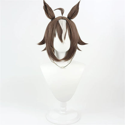 【In Stock】Game Umamusume:Pretty Derby Cosplay ルーラーシップ Rulership Cosplay Wig With Ears and Tail