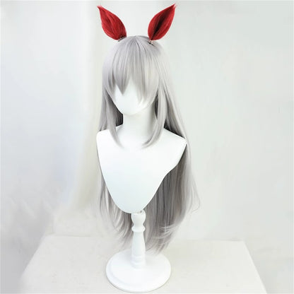 【In Stock】Game Umamusume:Pretty Derby Cosplay タマモクロス Tamamo Cross Cosplay Wig With Ears and Tail