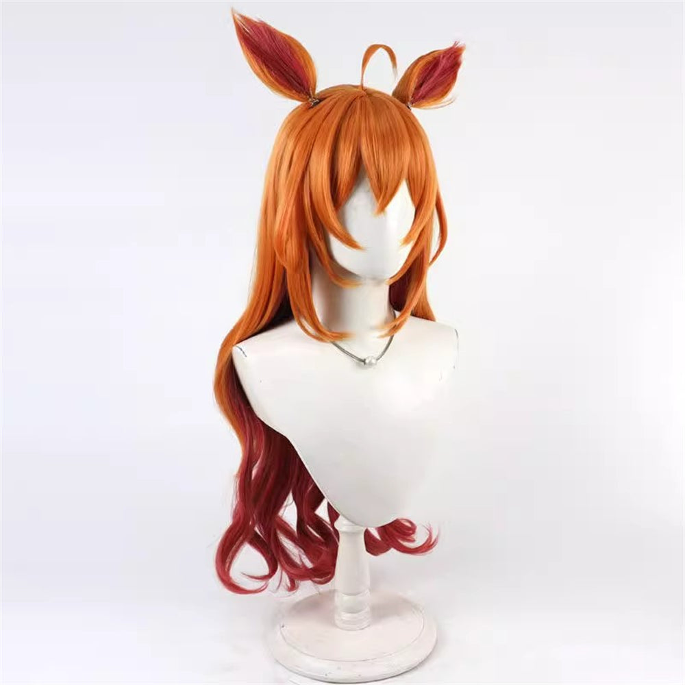 【In Stock】Game Umamusume:Pretty Derby Cosplay マヤノトップガン Mayano Top Gun Cosplay Wig With Ears and Tail
