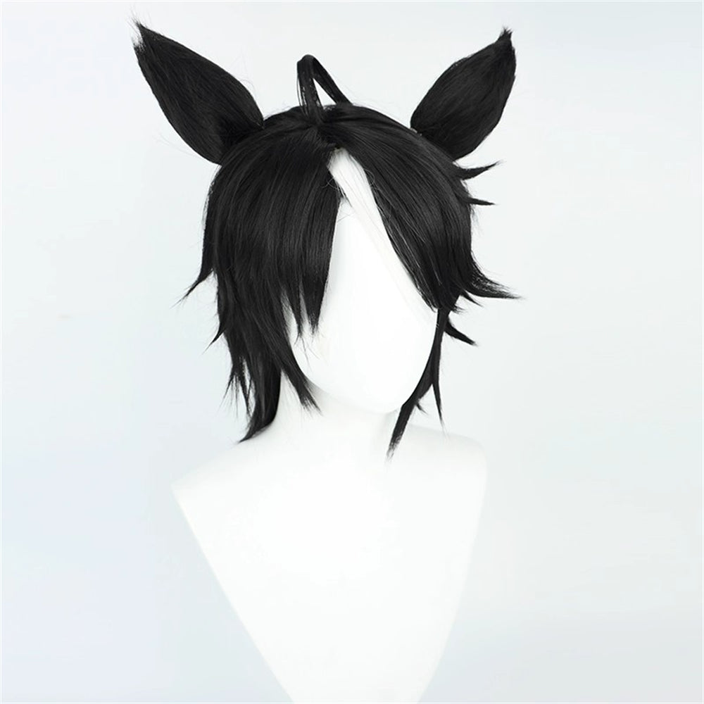【In Stock】Game Umamusume:Pretty Derby Cosplay フジキセキ Fuji Kiseki Cosplay Wig With Ears and Tail