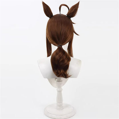【In Stock】Game Umamusume:Pretty Derby Cosplay ナカヤマフェスタ Nakayama Festa (Christmas) Cosplay Wig With Ears and Tail