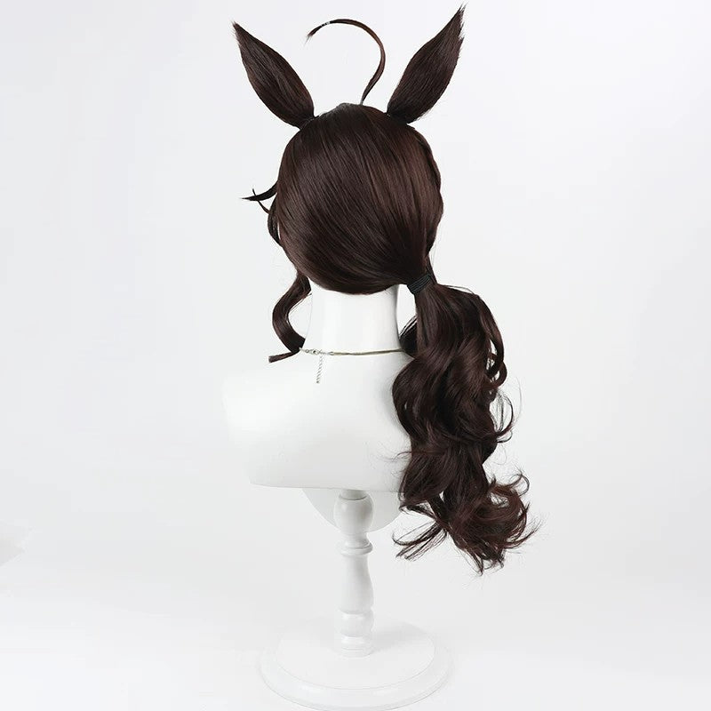 【In Stock】Game Umamusume:Pretty Derby Cosplay Wedding Daring Tact Cosplay Wig With Ears and Tail